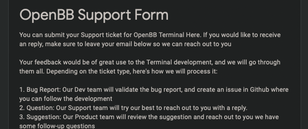 Cover image for OpenBB is Setting the Standard for Customer Support and Service in the FOSS Community. We Named our new Feature, Support!