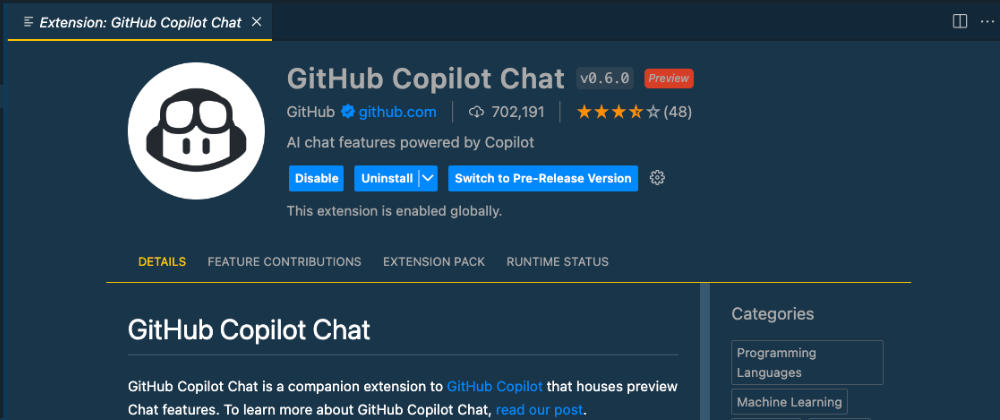 Cover image for Getting Started with GitHub Copilot Chat in VSCode