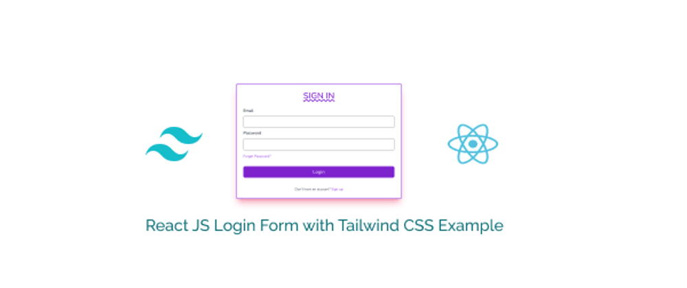 Cover image for React JS Login Form with Tailwind CSS Example