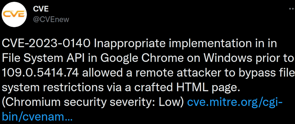 Cover image for CVE vulnerabilities on Google Chrome prior to releases around on Dec. 2022