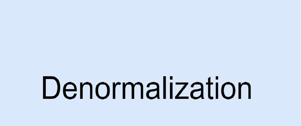 Cover image for Denormalization