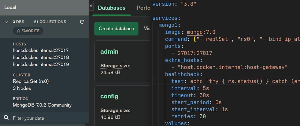 Cover image for The only local MongoDB replica set with Docker Compose guide you'll ever need!