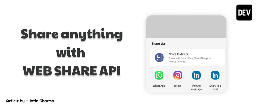 Cover image for How to share anything from your website by Web Share API