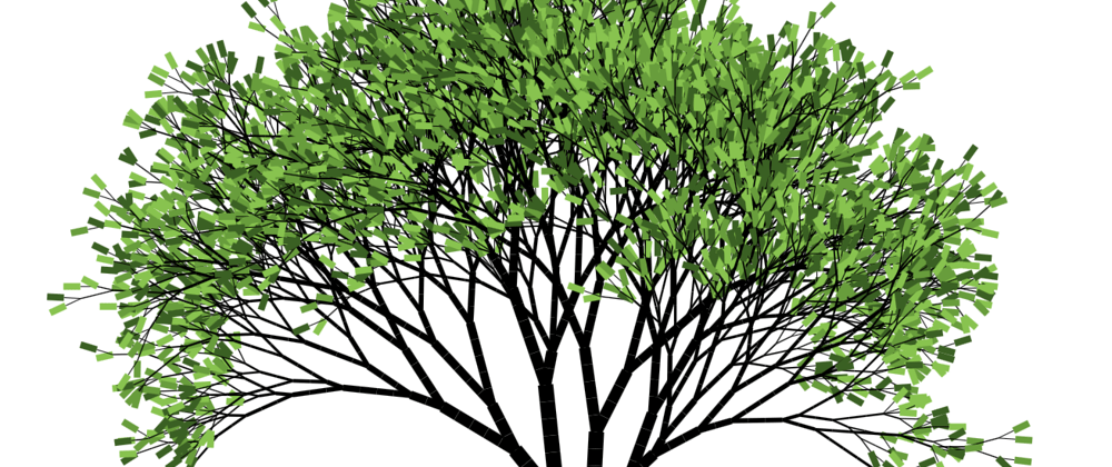 Cover image for Generating Trees Images on Canvas Using L-Systems, TypeScript and OOP