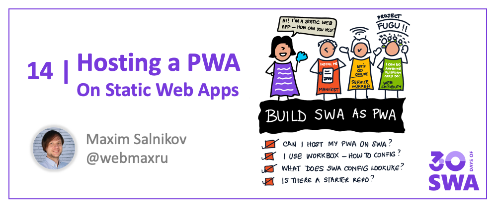 Cover image for #13: Hosting PWA on Static Web Apps