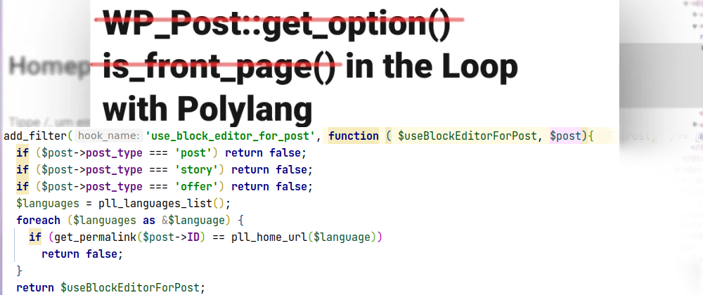 Cover image for Filter WP Post Frontpages in the Loop with Polylang