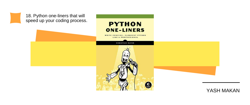 Cover image for 18 Python one-liners that will speed up your coding process.