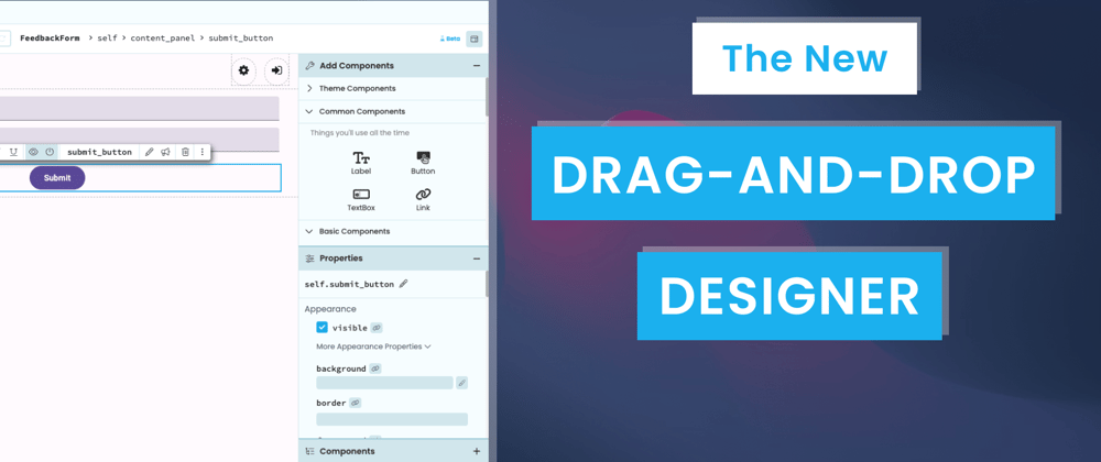 Cover image for Announcing the New Drag-and-Drop Designer