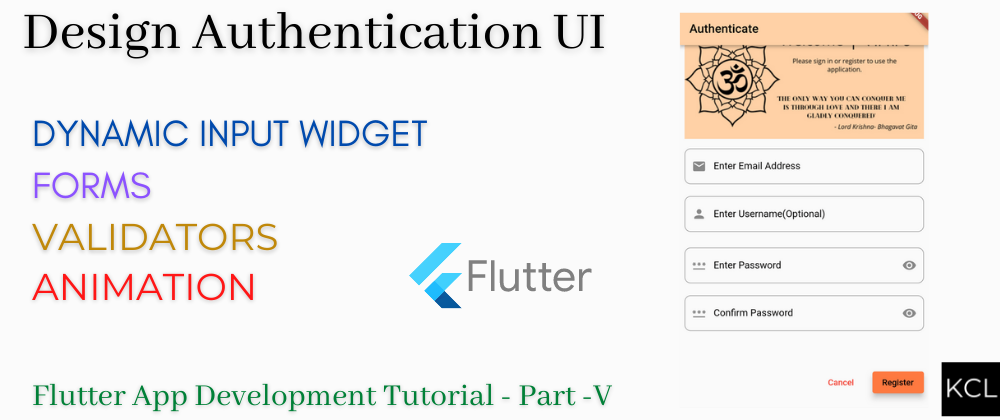 Cover image for Authentication in Flutter | User Interface Design