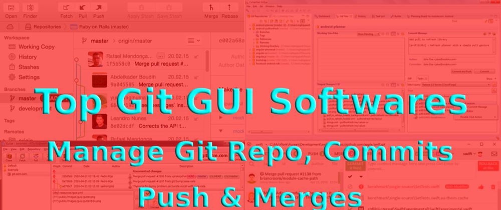 Cover image for Top Git GUI Software to manage Git Repositories