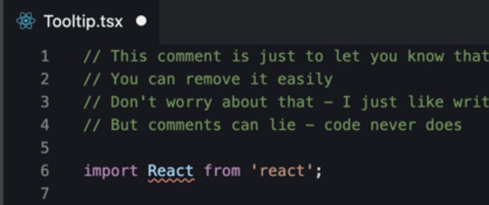 Cover image for A short comment on comments in the code