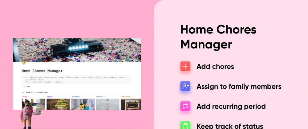 Cover image for Manage all your home 🏡chores with this Notion Template🔥