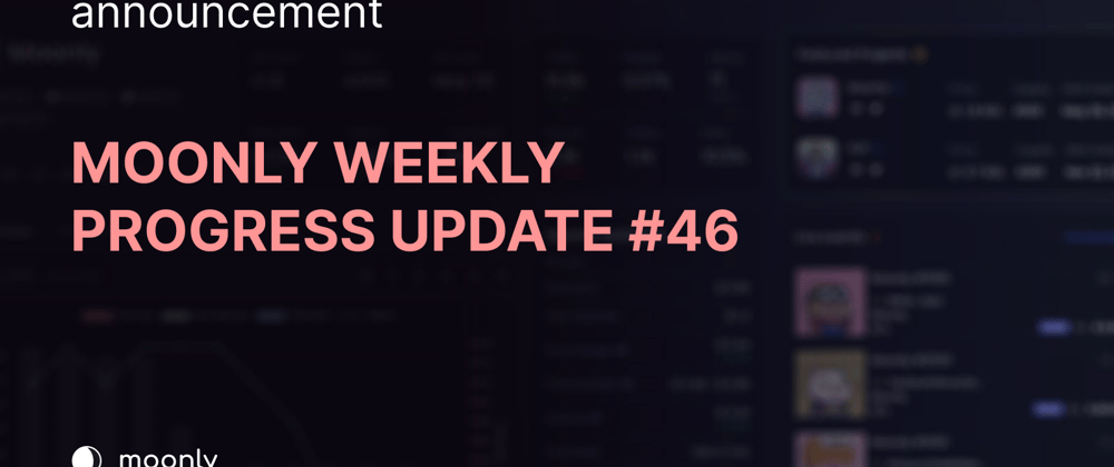 Cover image for Moonly weekly progress update #46 - New design for a login page