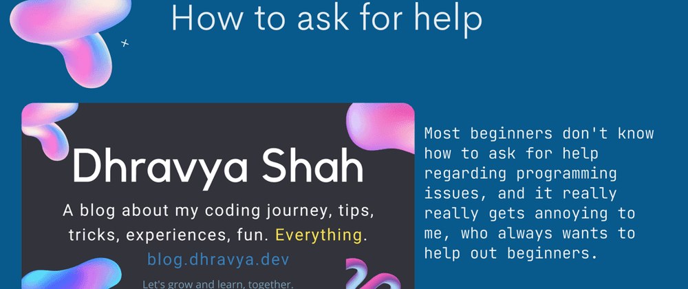 Cover image for How to ask for help