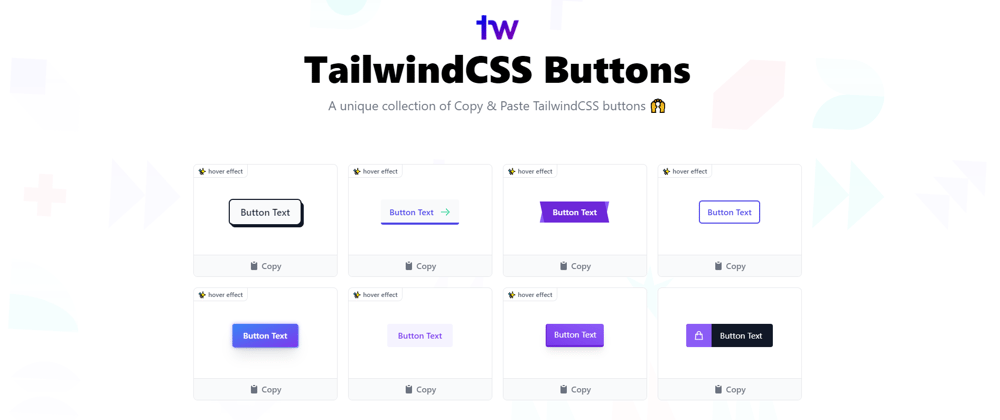 Cover image for A free copy & paste collection of TailwindCSS buttons 🌪
