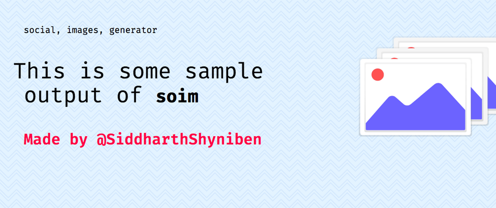 Cover image for `soim`: Social image generator CLI