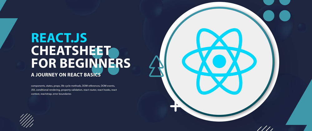 Cover image for React.js cheatsheet for beginners