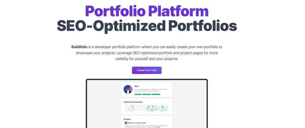 Cover image for Introducing: Buildfolio - Developer Portfolio Platform