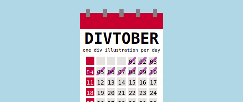 Cover image for 31 single DIV illustration — the DIVtober collection