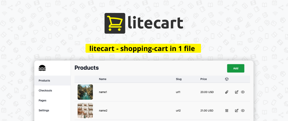 Cover image for 🛒 litecart - shopping-cart in 1 file
