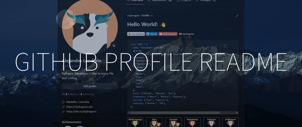 Cover image for How to Create a GitHub Profile Readme with GitHub Actions, Profile Trophy, and Custom Icons Badges