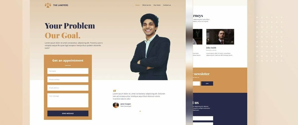 Cover image for 🔥 Create a Responsive Law Firm Website Using React JS & Tailwind CSS