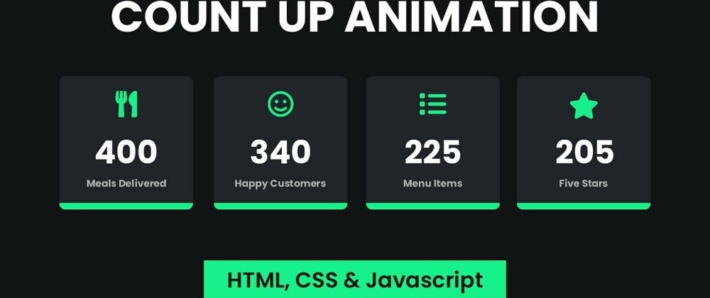 Cover image for Responsive Number Counting Animation With JavaScript Project With Source Code