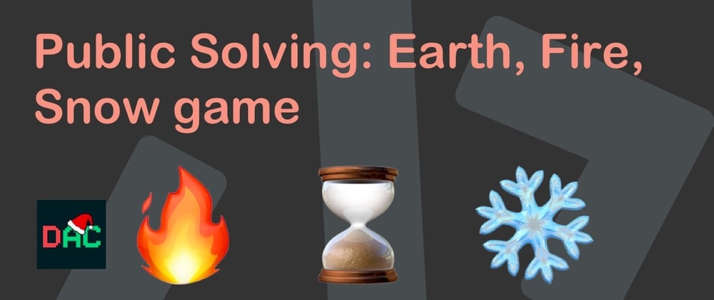 Cover image for Public Solving: Earth, Fire, Snow game