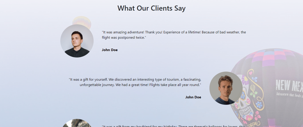 Cover image for Testimonial Section in HTML and CSS