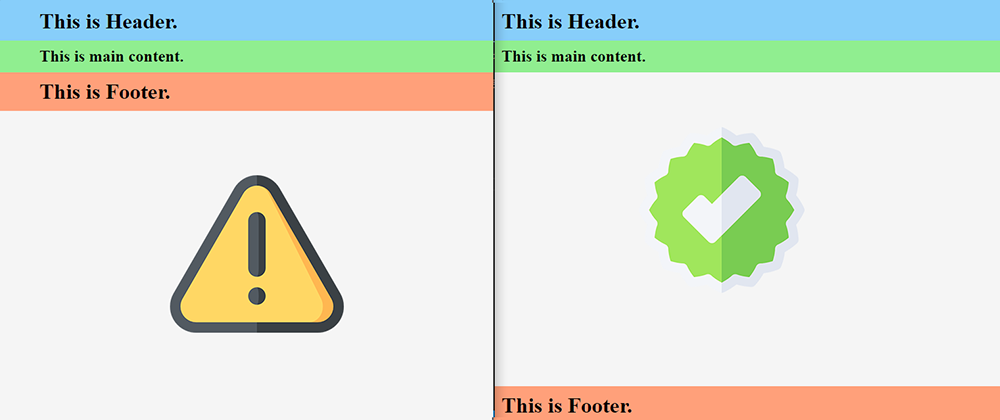 Cover image for How to make footer stick at the bottom of web page.