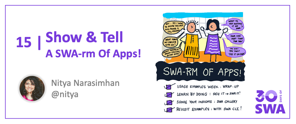 Cover image for #14: Show & Tell: A SWArm of Apps!