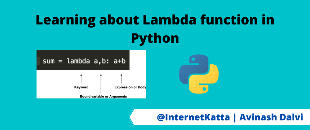 Cover image for Learning about Lambda function in Python