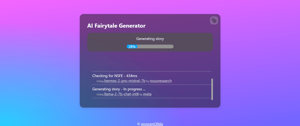 Cover Image for ✨ AI Fairytale generator