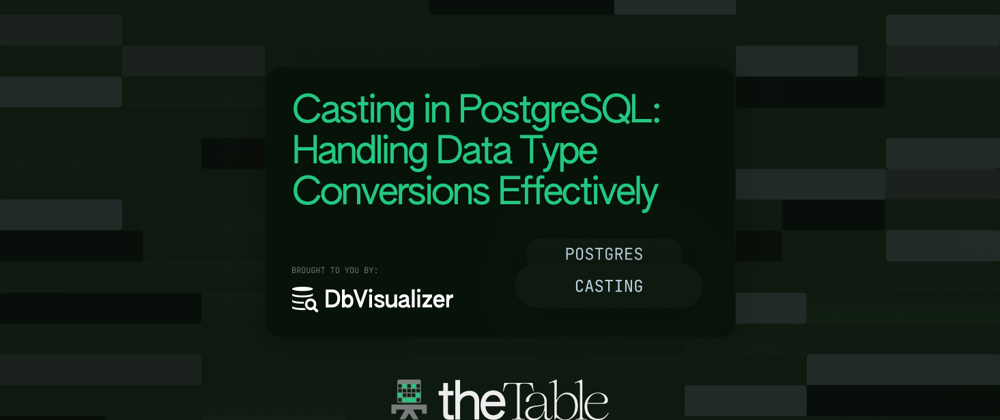 Cover image for Casting in PostgreSQL: Handling Data Type Conversions Effectively