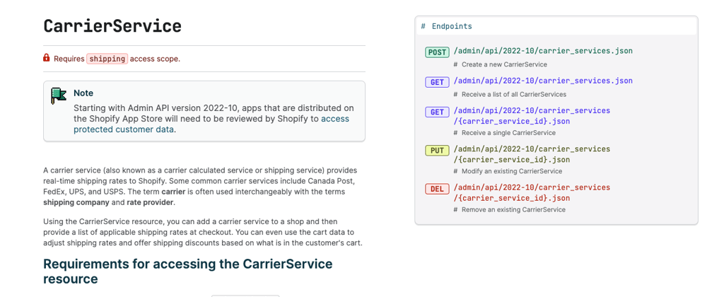 Cover image for No more Carrier Service API on Shopify