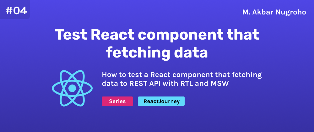 Cover image for Test React component that fetching data