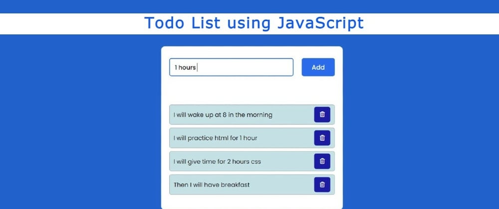 Cover image for How to Make a Todo List using JavaScript