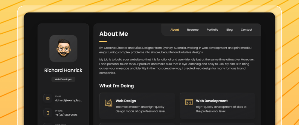 Cover image for How to build personal portfolio using HTML CSS JavaScript