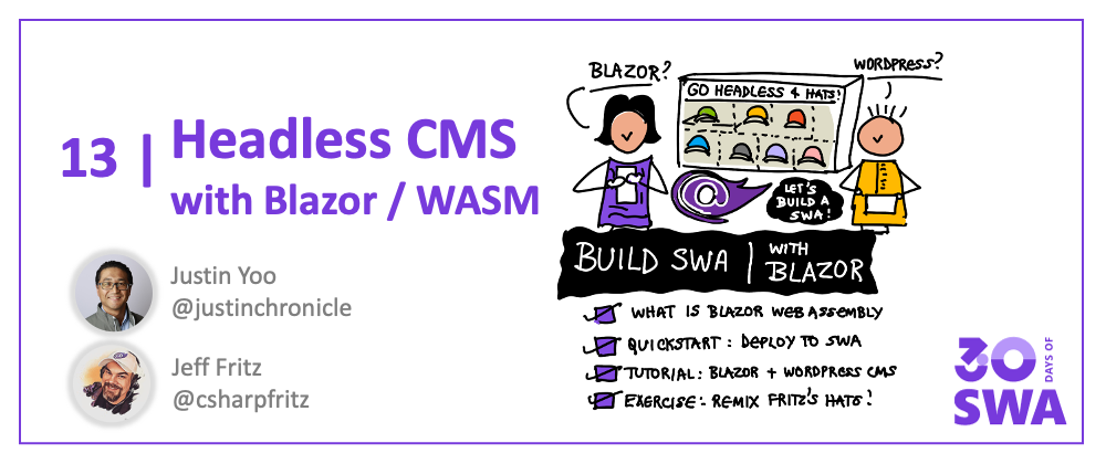 Cover image for #12: Headless CMS & SWA - Built With Blazor