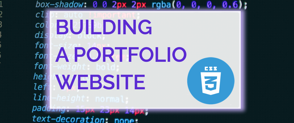 Cover image for Create A Portfolio Website with only HTML & CSS