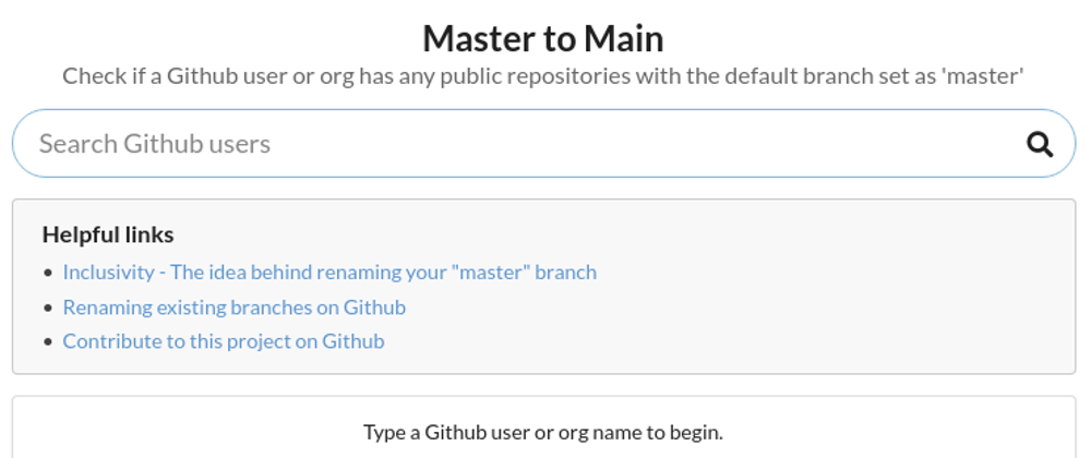 Cover image for Master to Main - Improving Inclusivity on Github