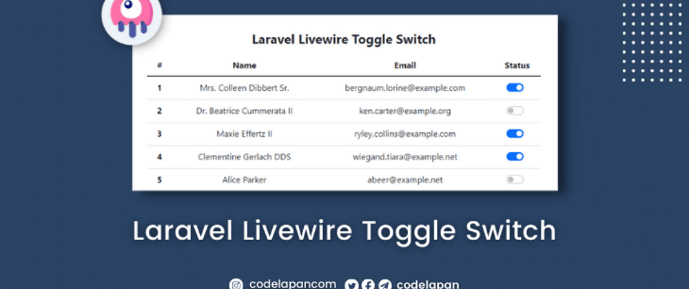 Cover image for How to Update Status Data with Toggle Switch in Laravel Livewire