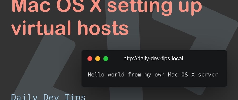 Cover image for Mac OS X setting up virtual hosts
