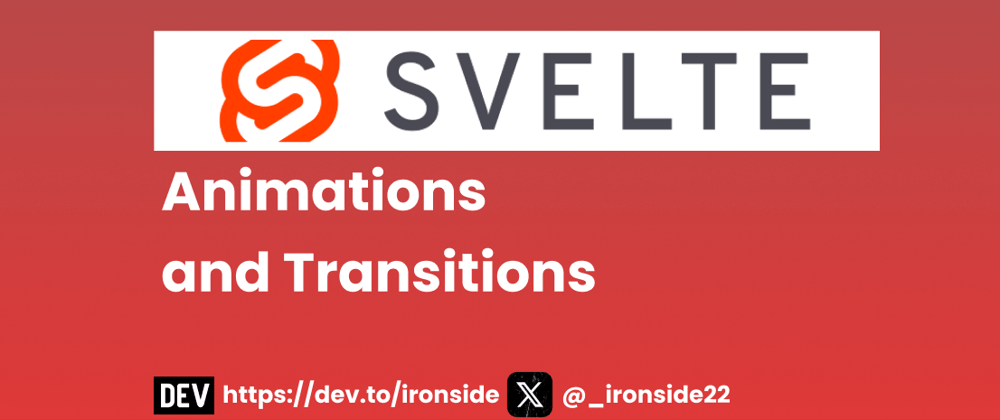 Cover image for Adding Life to Your Svelte App: Animations and Transitions