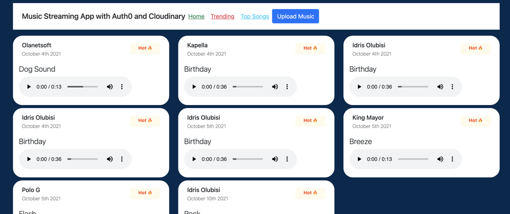 Cover image for How to Build a Music Streaming App with React using Auth0 and Cloudinary