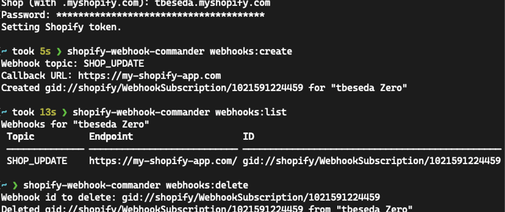 Cover image for CLI for Managing Shopify App Webhooks