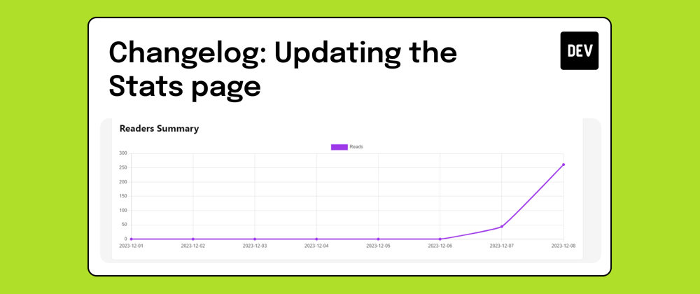 Cover image for Changelog: Updating the Stats Page
