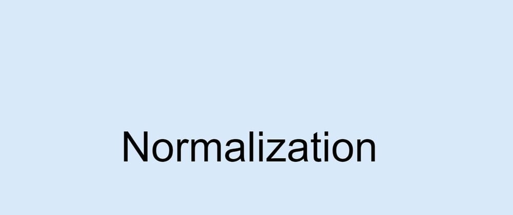 Cover image for A brief introduction to Normalization