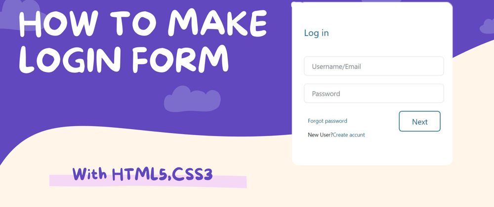 Cover image for How to Create a Login Form with HTML and CSS in very less time