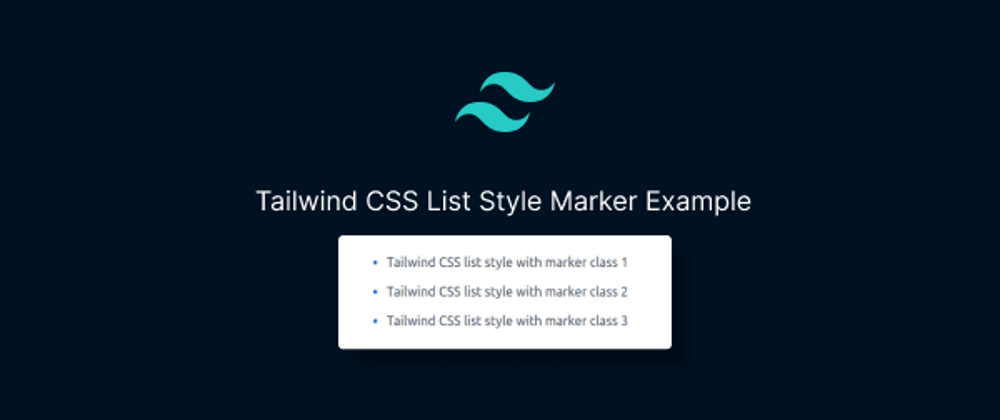 Cover image for Tailwind CSS List Style Marker Example